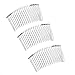 LOVEF 10 Pcs 20 Teeth Comb Silver Fancy DIY Metal Wire Hair Comb Clips Bridal/veil/crafts 3in by Velvet Bridal