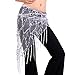 ETOSELL Mesh Triangle Beads Wrap Dangling Sequin Tassles Belly Dance Hip Scarf