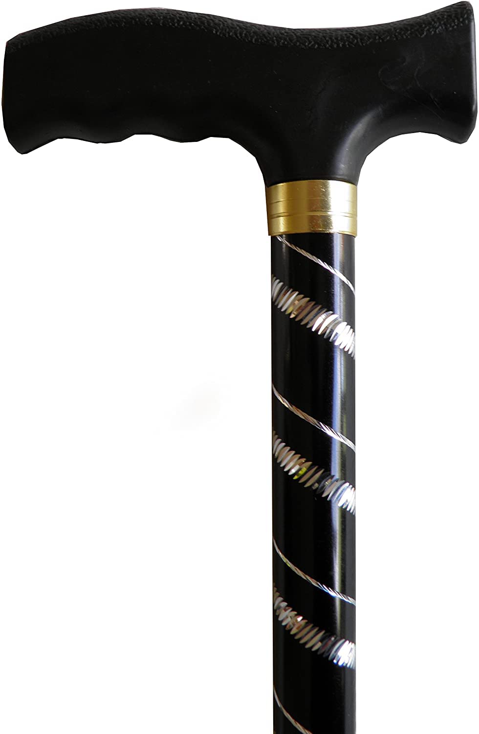 Adjustable Walking Stick with Premium Quality (Black/Silver)