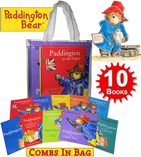 Paddington Bear 10 Books Collection Pack Set in Carrier Bag by Michael Bond (In the Garden, The grand Tour, Christmas Surprise, at the Zoo, the Marmalade Maze, at the Palace, at the carnival, etc