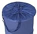 Internet's Best Circle Pop Up Laundry Hamper | Collapsible Laundry Bag with Mesh Drawstring Lid | Carry Handles | Dirty Laundry Sorter Basket | Blue