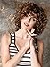 GNIMEGIL Three Color Short Curly Wigs for Black Women Synthetic Hair Brown Ombre to Blonde Afro Kinky Curly Wig Hairstyle Look Same with Human Hair Cosplay Costume Party Wig