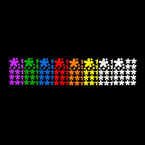 RydeSafe Reflective Decals - Flowers Kit (Black)