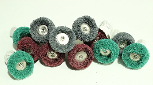 12pc polishing 1" abrasive wool buffing wheels bru…