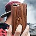 NeWisdom iPhone 7 Plus Wood Case, iPhone 8 Plus case Wood, Slim Soft Rubberized Wood Cover