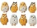 Juvale Owl Figurines - Pack of 8 Mini Owl Resin Figurines, Fairy Garden Accessories, Owl DecorOrnaments Perfect for Children, Indoor and Outdoor Decor, Multicolor, 1.37 x 1 x 1 Inches
