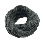 Womens Soft Thick Ribbed Knit Winter Infinity Circle Loop Scarf