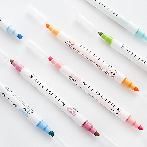 Dreamalva 12-Color Double-Headed Marker Highlighter Set Student Decorative Mark