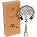 A Bar Above Stainless Steel Julep Strainer, 304 Metal Cocktail Sieve for Spirit-Forward Drinks, Rounded Handle Bartender Tool for Mixing Glasses and Shakers, Professional-Grade Drink Strainer