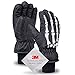 ANDORRA Kids Glow in The Dark Waterproof Snow Gloves, Skeleton, Black, L (10-12Y)