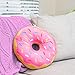 Yummy Donut Pillow - Doughnut Donut-Shaped Cushion Plush Toy or Gift (Pink)