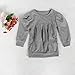Sagton Toddler Kids Girls Outfit Clothes Warm Long Sleeve T-Shirt +Long Pants 1Set (2T) Gray