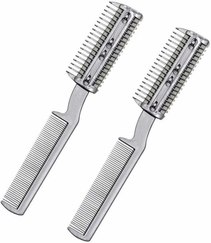 N\A 2Pcs Razor Comb for Dogs Pet Hair Shaper Razor Comb Hair Cutter