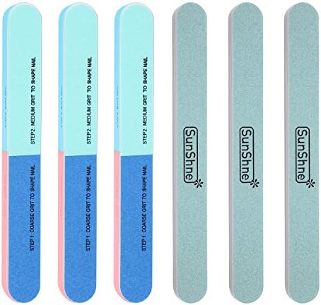 Almondcy 3 pcs 7 Way Nail Sanding File Buffering Shiner Polisher + 3pcs 3 pcs Polisher
