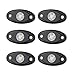 SUNPIE Red LED Rock Lights - 6 Pods IP67 Waterproof Underglow Wheel Well Fender Light for Off Road Trucks, Sedans, Car, ATV, UTV, SUV, Golf Cart, Motorcycles
