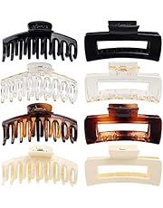 Claw Clip Hair Clip 8 Pack Rectangular Hair Clips for Women Girls Large Hair Jaw Clips Hair Clamps