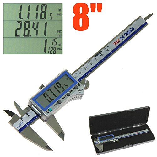 iGaging Digital Electronic Caliper Absolute Origin Smart Bluetooth Connectivity - IP54 Protection / Extreme Accuracy (8"/200mm)