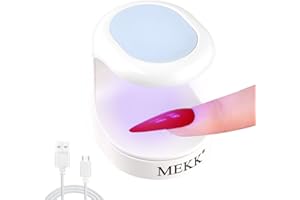 MEKK Mini UV Light for Gel Nails,16W Single Finger UV LED Nail Lamp,Portable Small Professional Flash Cure Lamp,Compact Design for Home and Salon -Blue