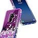 Galaxy S9 Plus Case w/[Full Cover Screen Protector Premium Clear], NageBee Glitter Liquid Quicksand Waterfall Flowing Sparkle Bling Diamond Cute Case Designed for Samsung Galaxy S9 Plus -Purple/Blue