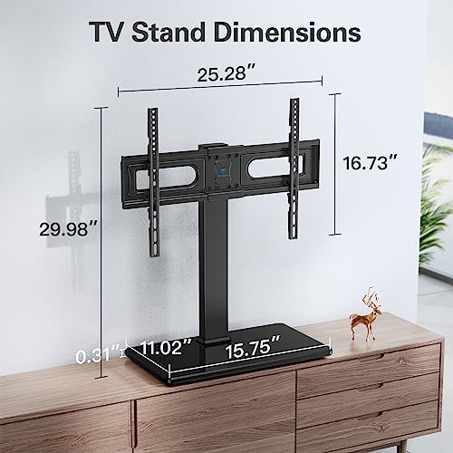 PERLESMITH Universal Swivel TV Stand Mount for 3765,70,75 Inch LCD