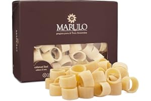 Marulo, Calamarata Pasta, Bronze Cut Pasta made in Italy 1.1 lbs (500g), Gourmet Italian Pasta, Non-GMO 100% Durum Semolina, Italian Pasta imported. By Marulo.
