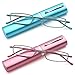 DOUBLETAKE Women's Reading Glasses - 2 Pairs Slim Pocket Readers w Case 1.25