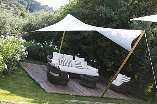 Shade Sail Patio Canopy for Gazebos Mesh Net Garden Outdoor UV Block White (2x3m)