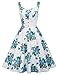 Belle Poque Homecoming 1950s Retro Vintage Sleeveless V-Neck Flared A-Line Dress BP416