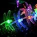Qedertek Battery String Lights, 7.34ft 20 LED Dragonfly String Lights, Waterproof Decoration Lighting for Indoor/Outdoor, Patio, Lawn, Garden, Party, Wedding (Multi-Color)