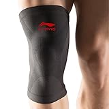 Li-Ning Knee Brace Compression Support Sleeve for Sports, Arthritis, Joint Pain, Injury Recovery, Single (Black)