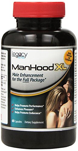 LegacyNutra Manhood XL Male Enhancement Pills Dietary Supplement, 60 Capsules