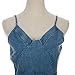 Flymall Women Blue Jean Legging Strapless Mini Dress (M)