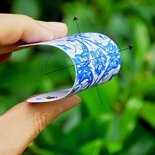 Mahjong Tile Intelligence Game Cards with Instruction, Mahjongg Playing Cards with Blue and White Porcelain Design - Thumbnail 6