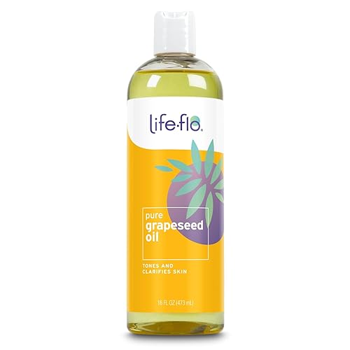 Lifeflo Pure Grapeseed Oil, Cold Pressed, Lightweight Body Oil for