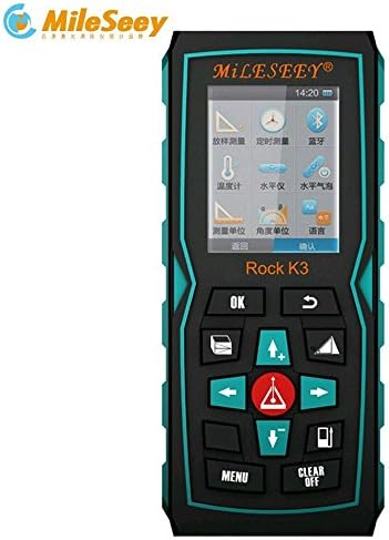 Seesii Portable Bluetooth Handheld 100m IP65 Range Finder Angle Distance Height Area Volume Temperature Meter