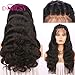Dorosy Hair 360 Lace Frontal Wigs Free Part Body Wave Human Hair Brazilian Remy Hair Wigs Wet Wavy Lace Wigs Pre Plucked with Baby Hair(18inch with 180% density)