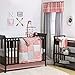 Woodland Pixie Coral and Grey Baby Crib Bedding - 20 Piece Nursery Essentials Set