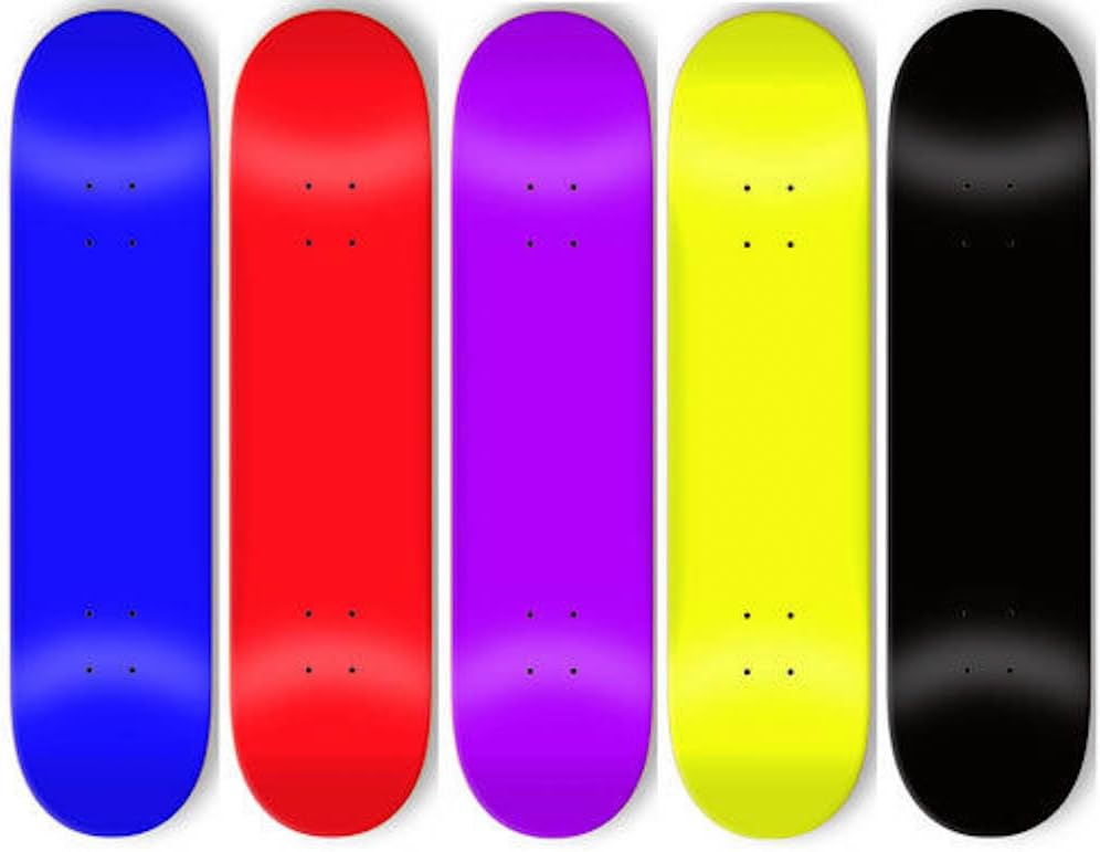 5 Blank Skateboard Full Dipped Decks 7.5 In + Griptape