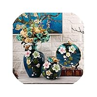 Lovely-Clouds Vases Retro Vase Ceramic Crafts Ornaments Home Furnishing Decoration Livingroom Flower Arrangement Dried Fake Flowerpot,Style3