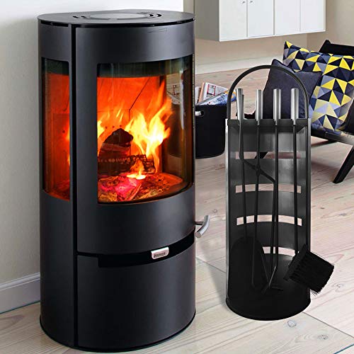 Froadp 5 tlg Kaminbesteck Edelstahl Kamingarnitur Silber Kaminzubehör