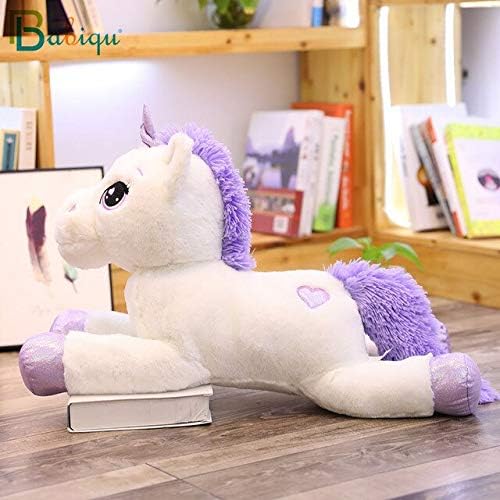 Amazon.com: Peluche de unicornio blanco de 33.5 in y 39.4 in, juguete de peluche para caballo, unicornio suave, regalo para niños, accesorios para fotos, 60cm