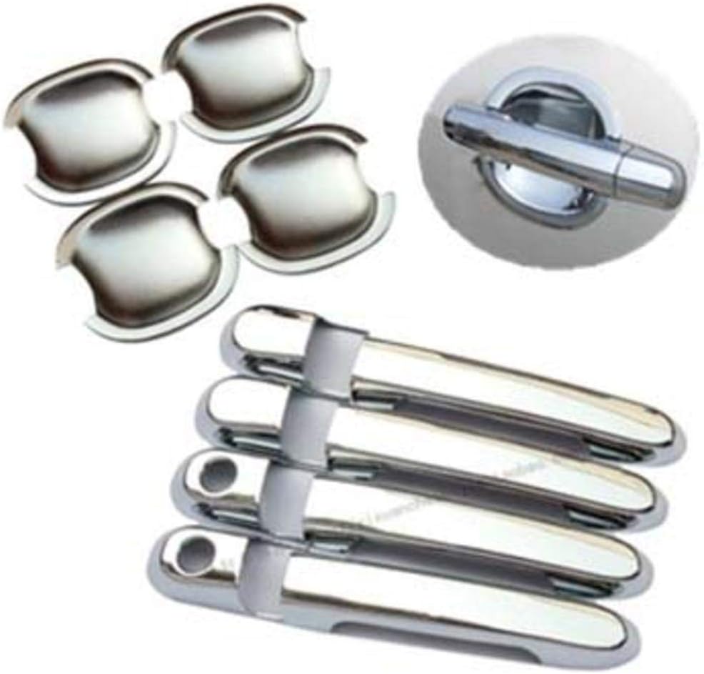 NUIOsdz Türgriffe, ABS-Kunststoff, Chrom-Seitentürgriffabdeckung + Cup