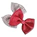 Yazon 15pcs Fabric Bows Hair Clips for Baby Girls 4 inch Burlap Hair Bows With Alligator Clips For Toddler Kids Boy Bows Tie