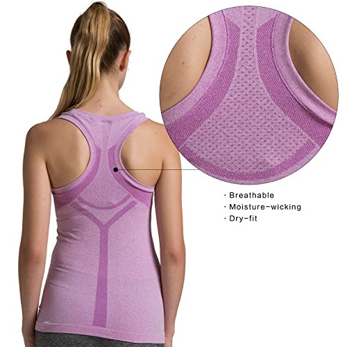 SEKERMAET Women's Fitness Workout Sport Tank Tops, Activewear Gym Yoga Seamless Camisole Dry Fit