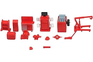 Fiocias Miniature Garage Tools at 1/64 Scale, Lightweight Decorative Item, Automotive Mechanic's, Maintenance Tools