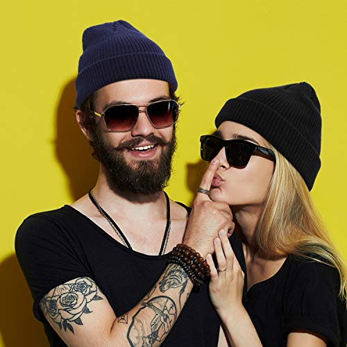 SATINIOR 4 Stücke Trawler Beanie Watch Hut Aufrollen Edge Schädeldecke Fisherman Beanie Unisex – Bild 7