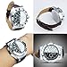Moonwbak 2in1 Cigarette Lighter Watch,Leather Strap Sports Quartz Watch Coil Lighter, Electric Lighter Wrist with USB Electronic Rechargeable Windproof Flameless Cigar Lighter (Brown-Band)
