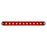 Optronics STL69RK Thinline Sealed LED Stop/Turn/Tail Light with Chrome Base Kit, 1 Pack, Red