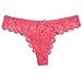 6 Pack Women Thongs Panty Bow Lace Cheeky Thongs Underwear