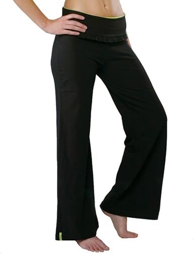 black flared yoga pants